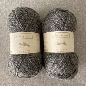 NWT Biches & Buches Le Petit Lambswool Colour Medium Grey Lot of 2